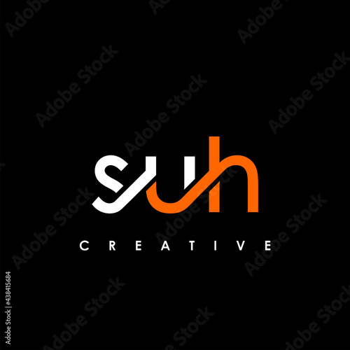 SUH Letter Initial Logo Design Template Vector Illustration