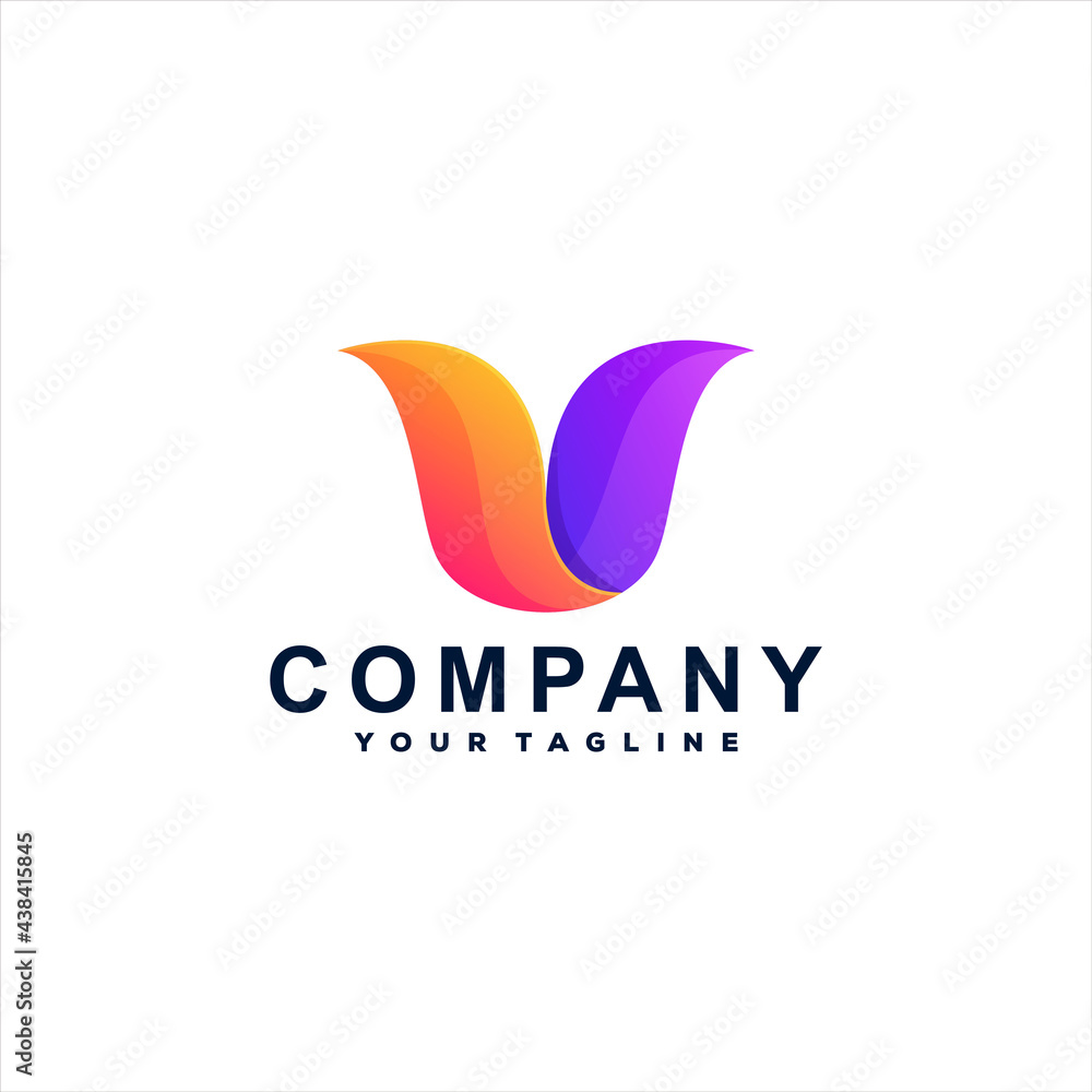 letter v color gradient logo design letter v color gradient logo design