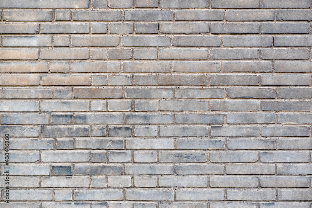 Gray brick old surfaces, shabby seams