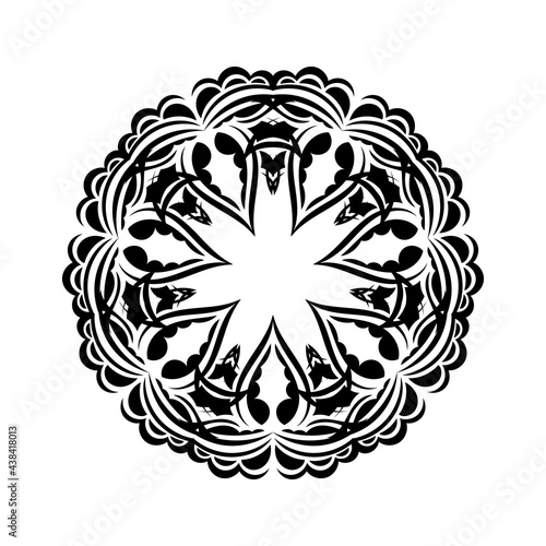 Decorative ornaments in the shape of a flower. Mandala Good for tattoos, prints and postcards. Vector illustration