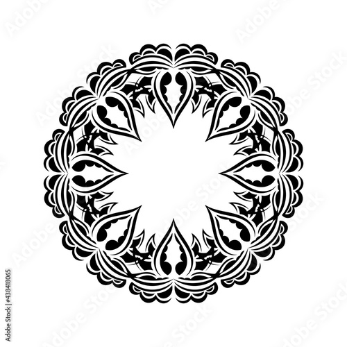 Decorative ornaments in the shape of a flower. Mandala Good for tattoos, prints and postcards. Vector illustration
