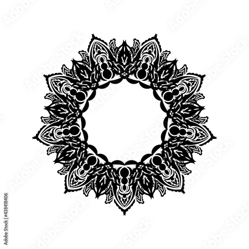 Decorative ornaments in the shape of a flower. Mandala Good for menus, tattoos, prints and postcards. Vector illustration