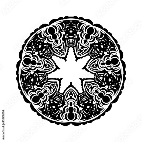 Decorative ornaments in the shape of a flower. Mandala Good for logos, tattoos, prints and postcards. Isolated on white background. Vector illustration