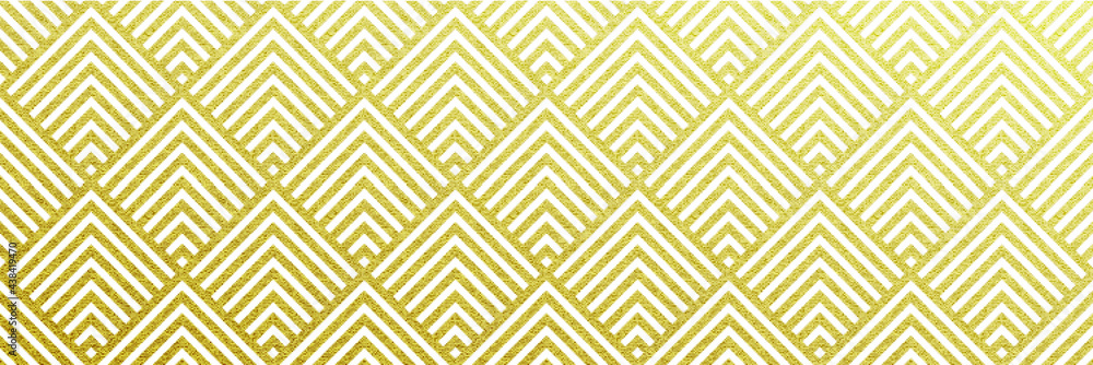 Gold pattern background. Vector seamless golden geometric Christmas pattern texture. Luxury holiday paper wrapping design.