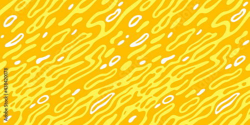 Seamless Pattern with Cartoon Splashes. Vector Illustration of Juice for Packaging and Banners Background