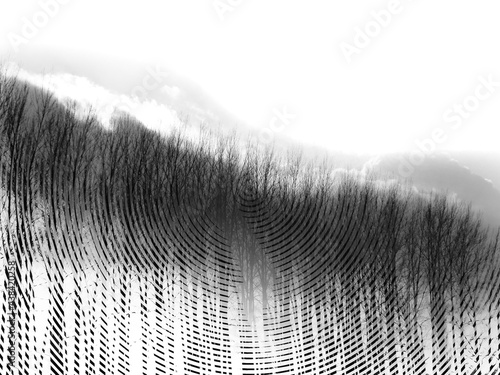 Dirty grunge abstract background, black and white halftone empty blank backdrop 