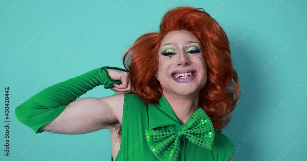 Drag queen smiling on camera - Lgbtq concept Drag queen smiling on camera - Lgbtq concept