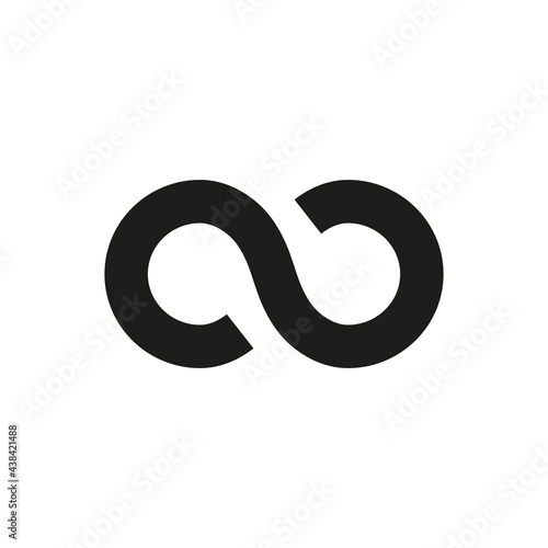 Infinity symbol icon. Usage for logo design, web and mobile elements.