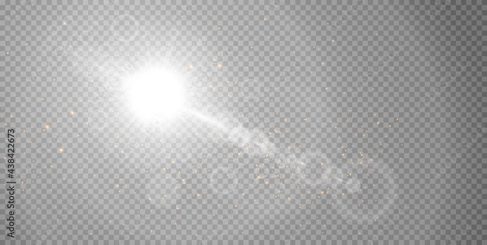 Dust white. White sparks and golden stars shine with special light. Vector sparkles on a transparent background Dust white. White sparks and golden stars shine with special light. Vector sparkles on a transparent background