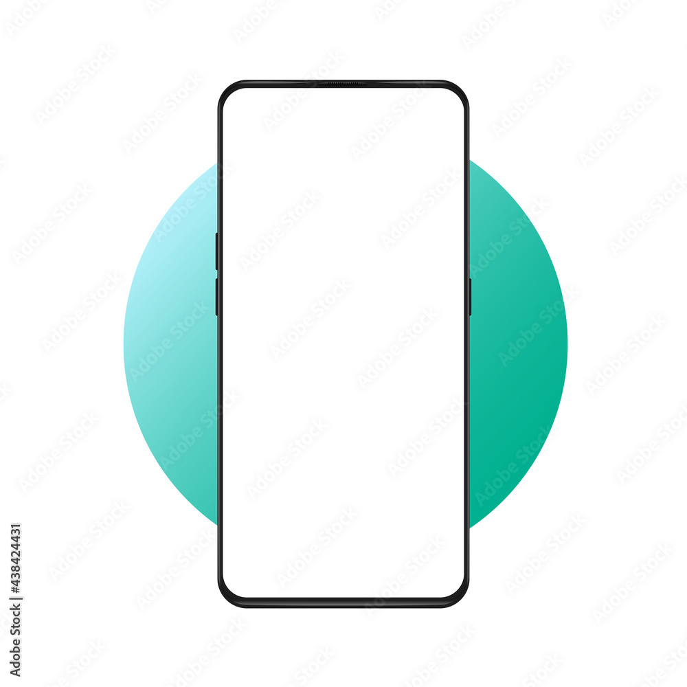 Realistic smartphone mockup set. Mobile phone blank, white screen design mock up. Isolated vector illustration Realistic smartphone mockup set. Mobile phone blank, white screen design mock up. Isolated vector illustration