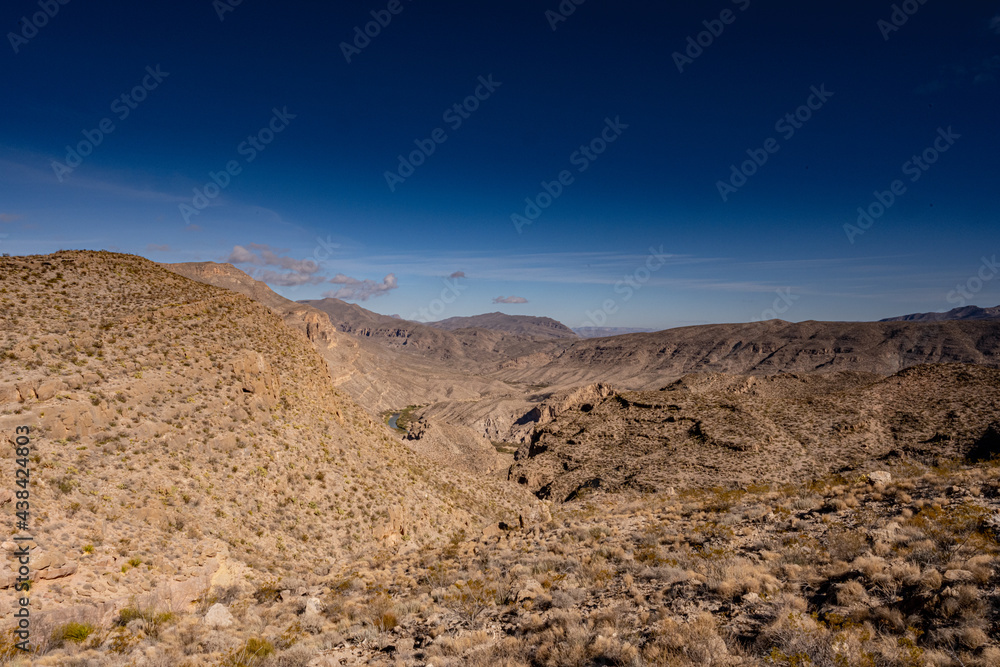 The Rio Grande Passing Through the Expansive Chihuahuan Desert