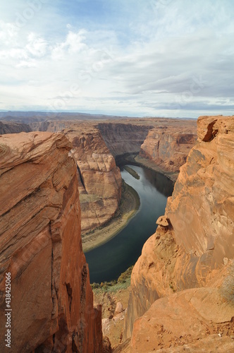 Amazing view of Horseshoe bend in Glen Canyon near town Page, Colorado river, Arizona, USA