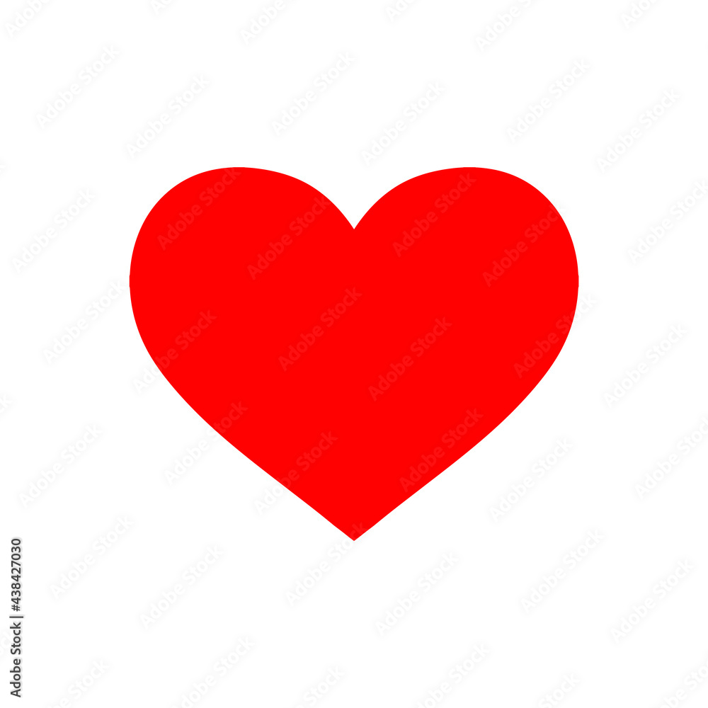 Heart love icon - heart symbol, valentine day - romance illustration isolated