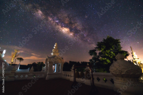 Milky Way and art in Thai temples
