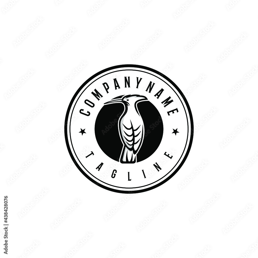 Bird line art logo design template. Awesome a hoopoe bird logo. A bird line art logotype. Bird line art logo design template. Awesome a hoopoe bird logo. A bird line art logotype.