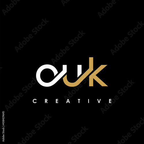 OUK Letter Initial Logo Design Template Vector Illustration