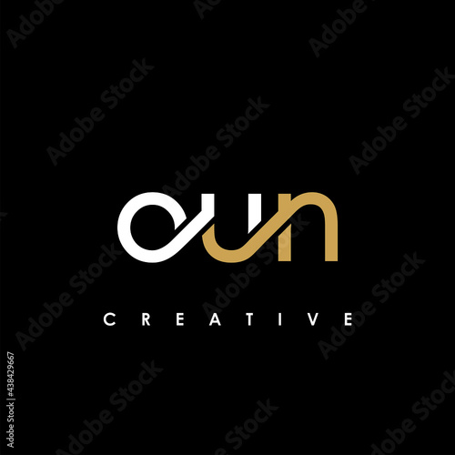 OUN Letter Initial Logo Design Template Vector Illustration photo