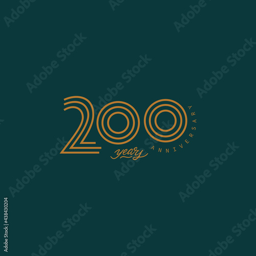 200; illustration; celebration; birthday; tradition; sport; jubilee; congratulation; anniversary; remembered; ans; background; simple; sign; pattern; nature; design; decoration; commemoration; label;  photo