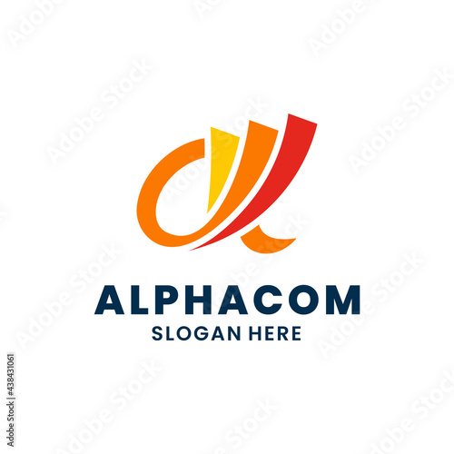 Foto Abstract Alpha Logo Template Design