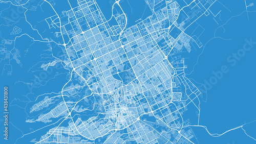 Urban vector city map of Riyadh, Saudi Arabia, Middle East