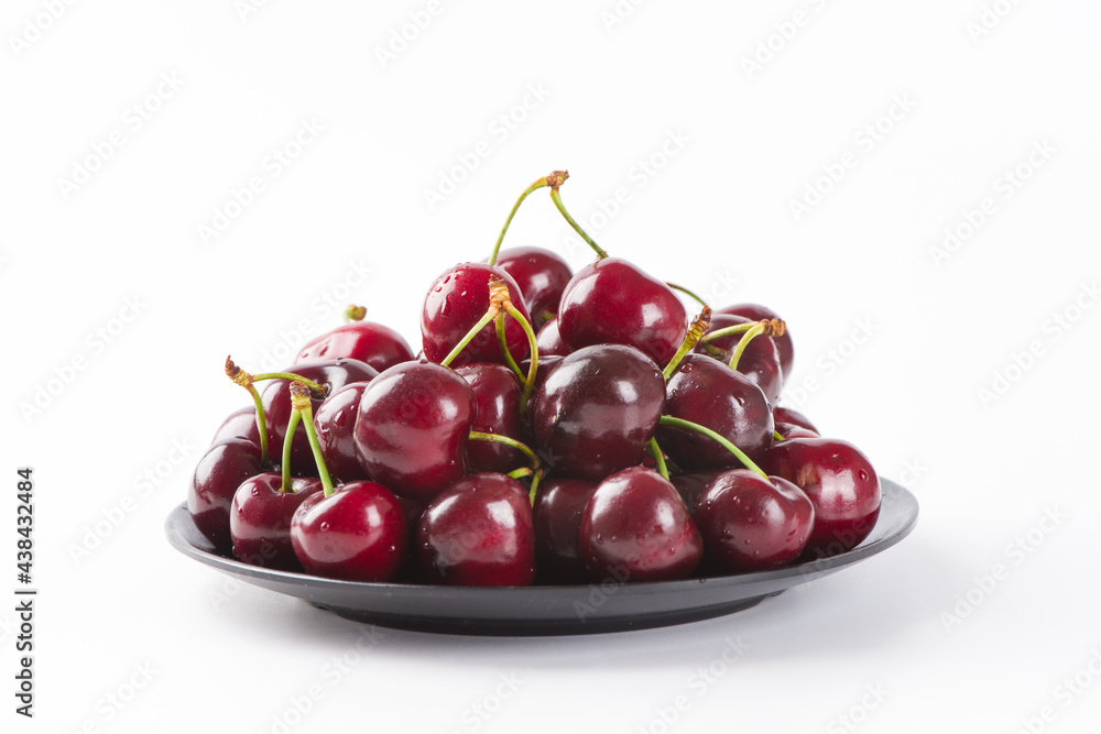 Cherries fruit isolated on white background. Cherries fruit isolated on white background.