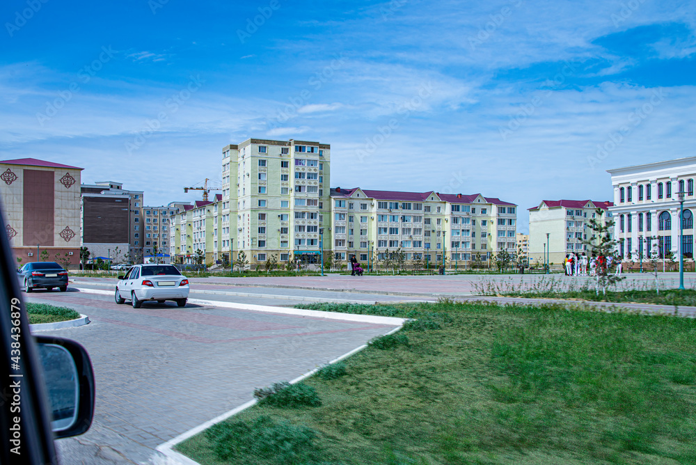 Obraz premium Виды города Актау. Новостройки