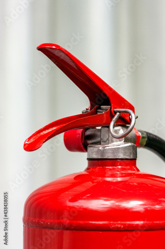 Close up of fire extinguisher