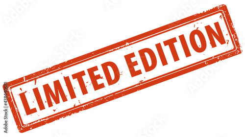 Limited Edition square rubber stamp icon. Print limited edition. Exclusive limited edition product stamp.