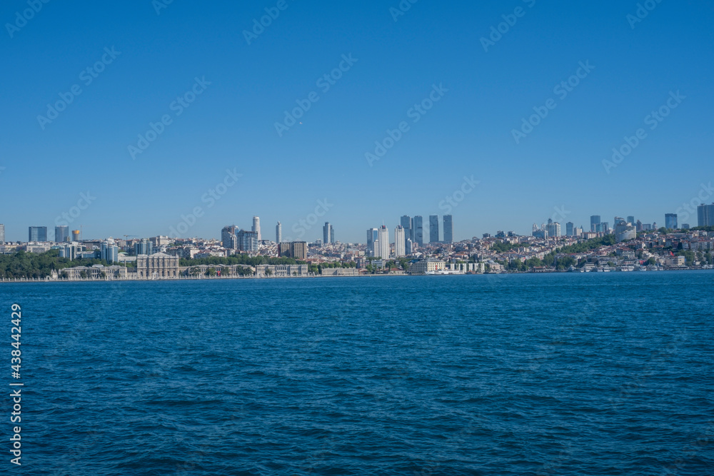 istanbul city skyline with harbor