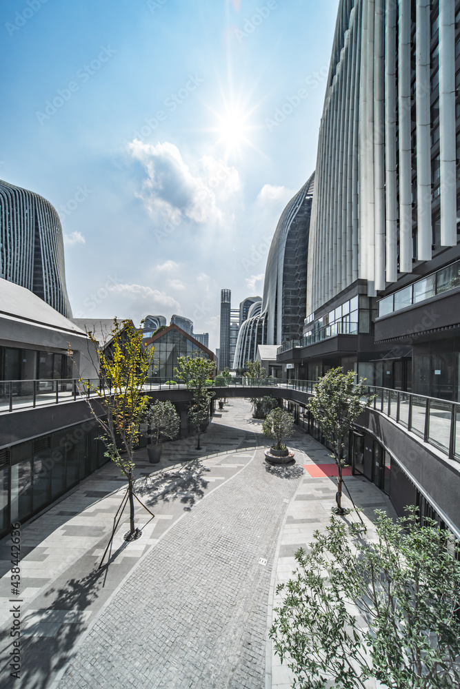 Naklejka premium Asian city architecture in Nanjing