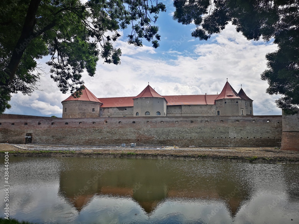 Fototapeta premium Fagaras medieval fortress in Brasov County - Transylvania Romania .