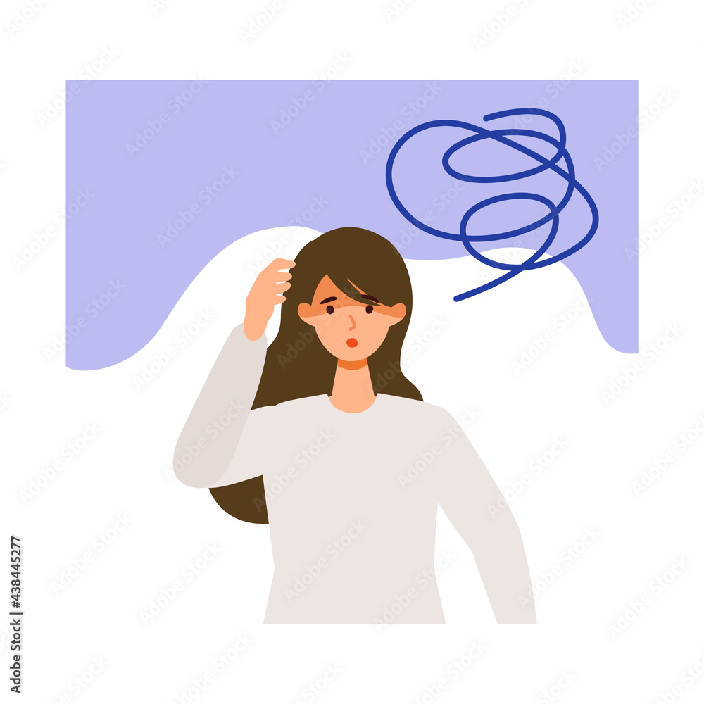 Exhausted woman after getting her COVID-19 vaccine. Concept for side effects of coronavirus vaccine. Exhausted woman after getting her COVID-19 vaccine. Concept for side effects of coronavirus vaccine.