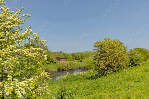 River bank in the countryside.