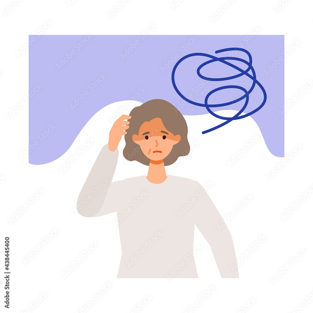 Exhausted elderly woman after getting her COVID-19 vaccine. Concept for side effects of coronavirus vaccine. Exhausted elderly woman after getting her COVID-19 vaccine. Concept for side effects of coronavirus vaccine.