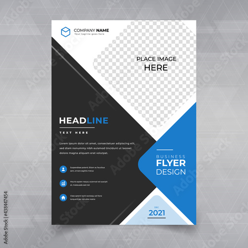poster flyer pamphlet brochure cover design layout space for text and photo background, vector illustration template in A4 size