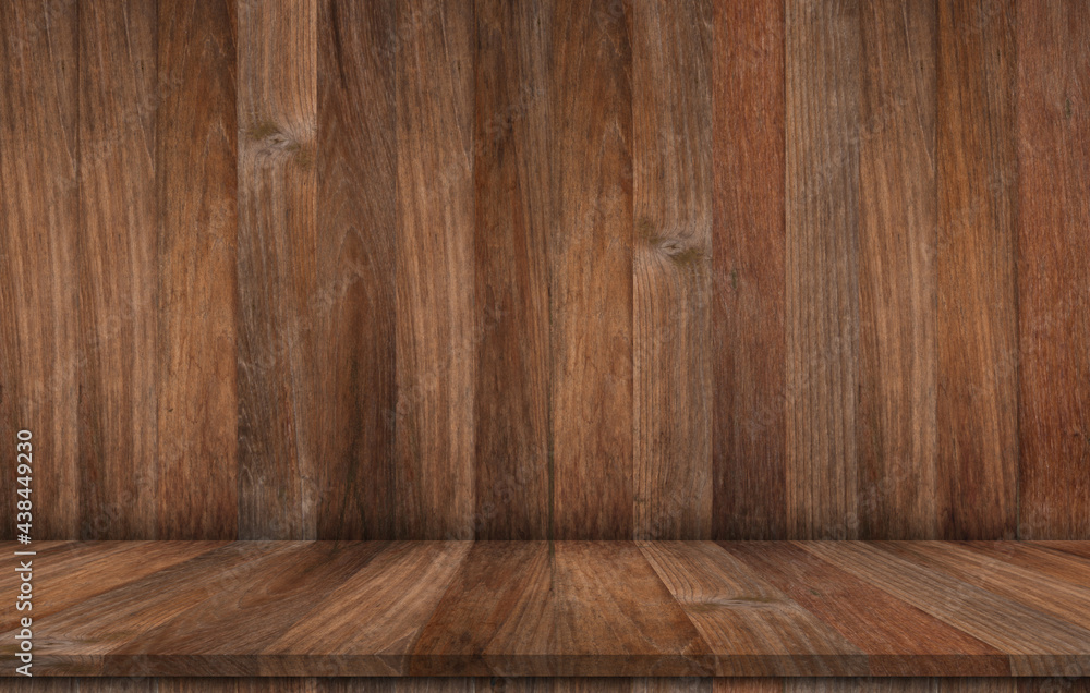 Naklejka premium Empty wooden table for background