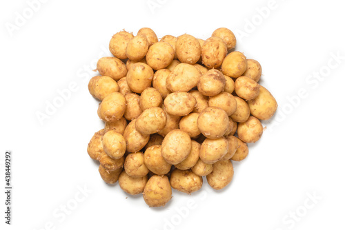 Raw potato isolated on a white background.