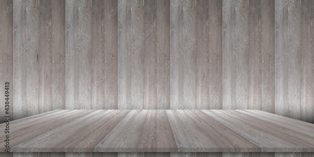 Naklejka premium Empty wooden table for background