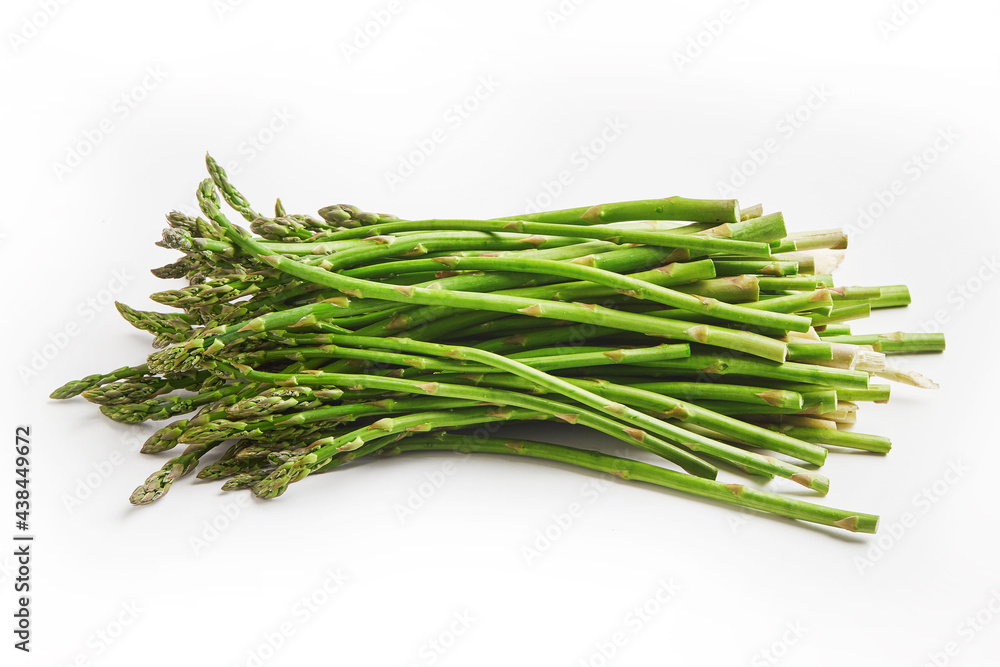 Asparagus isolated. Asparagus stalks on a white background Asparagus isolated. Asparagus stalks on a white background