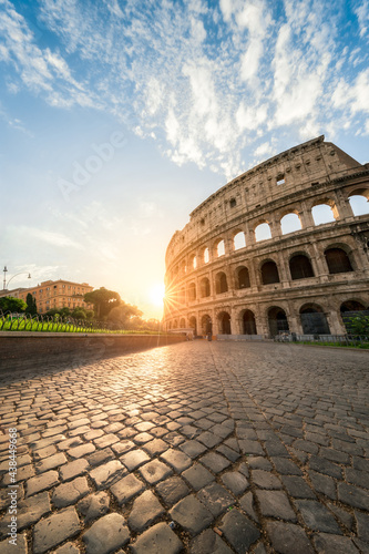 Sunrise at the Colosseum in Rome, Italy