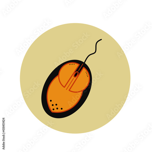 Illustration vector graphic of mouse combined with beetle photo