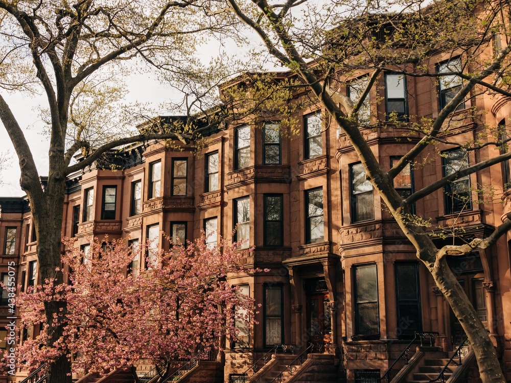 Brownstones in Park Slope, Brooklyn, New York City