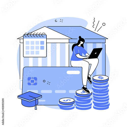 Student loan payments deferred abstract concept vector illustration.