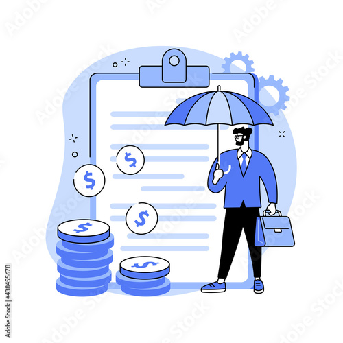 Wage subsidy for business employees abstract concept vector illustration.