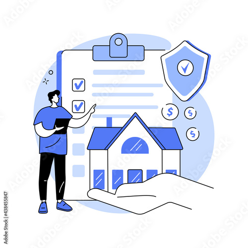 Mortgage relief program abstract concept vector illustration.