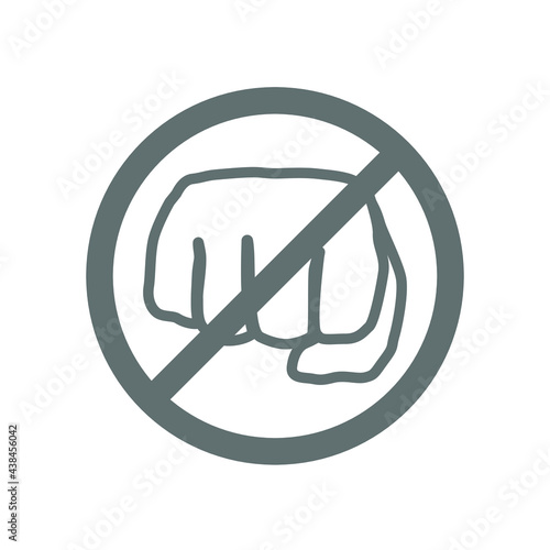 Fist icon. Domestic violence protest sign. Vector.