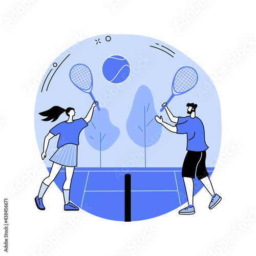 Tennis abstract concept vector illustration.