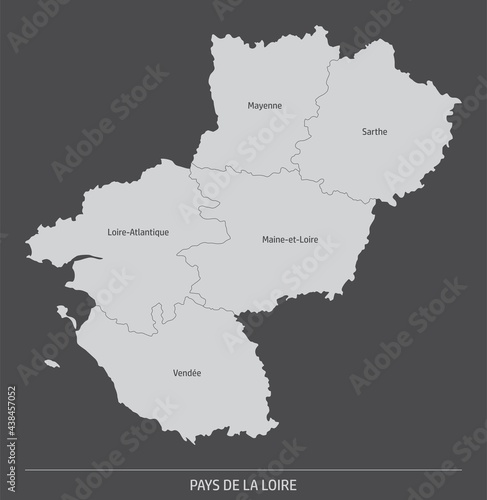 Pays de la Loire administrative map