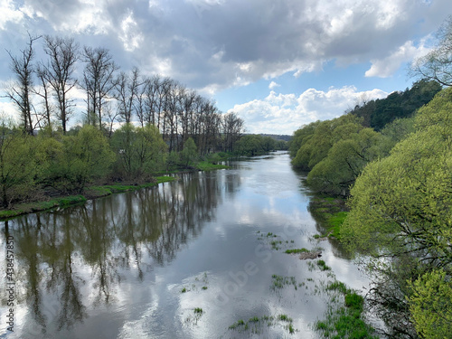 Russia, Kaluga region, Protva river near Borovsk city in May photo
