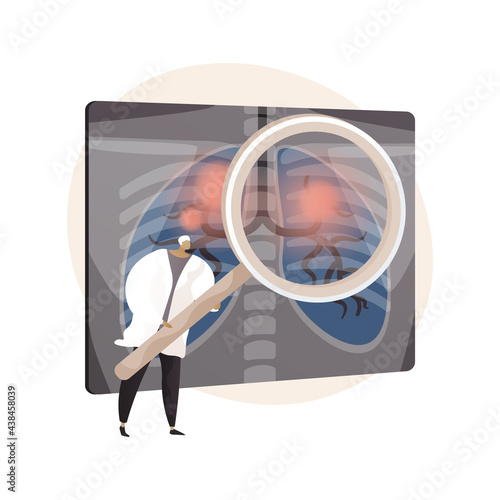 Bronchial asthma diagnosis abstract concept vector illustration.